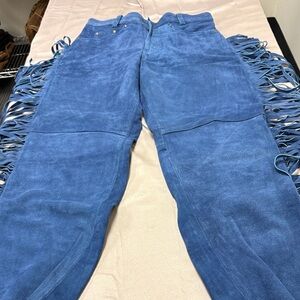 Men's Relaxed Blue Suede Jeans